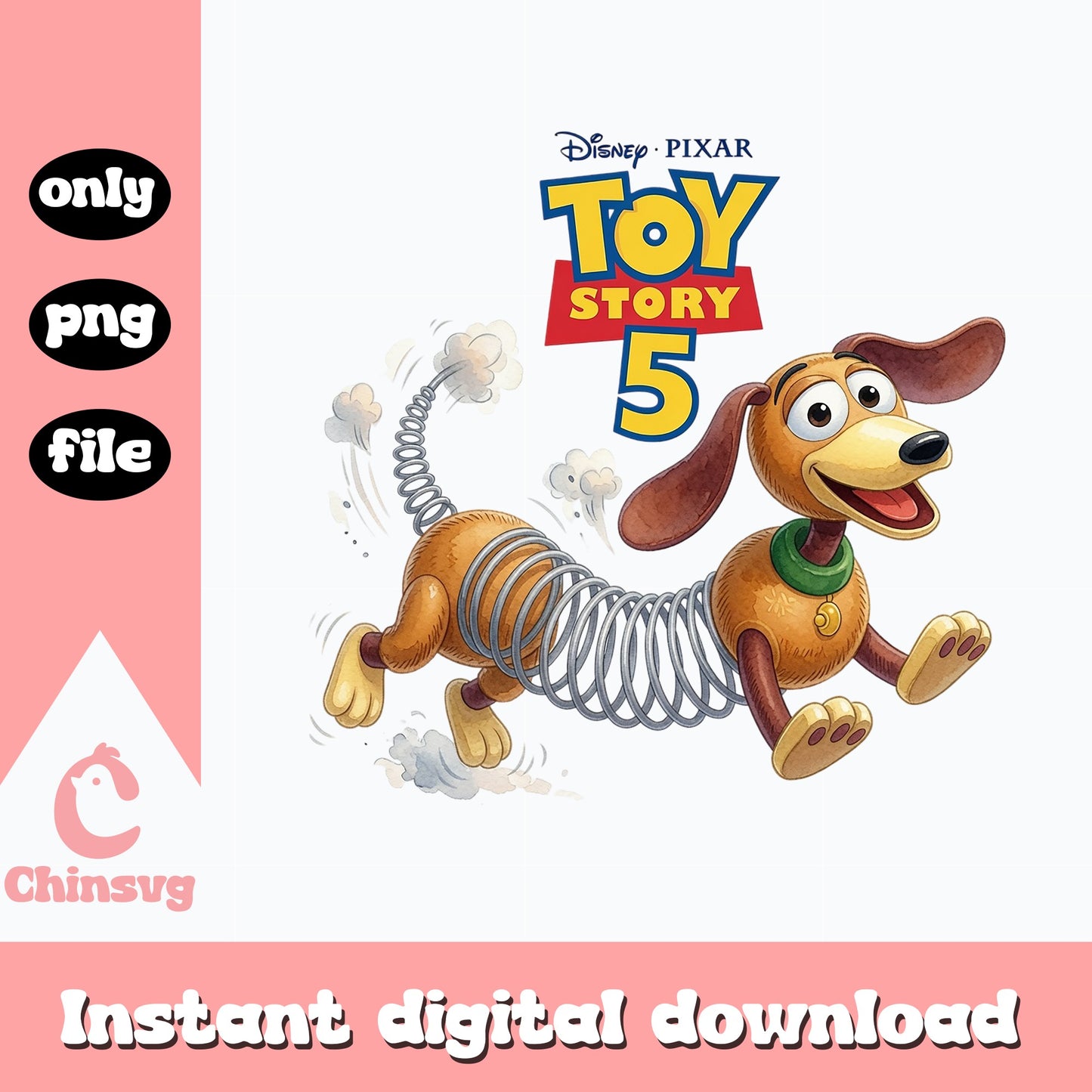 Toy Story 5 Slinky Dog PNG, Disney Pixar PNG, Clipart PNG