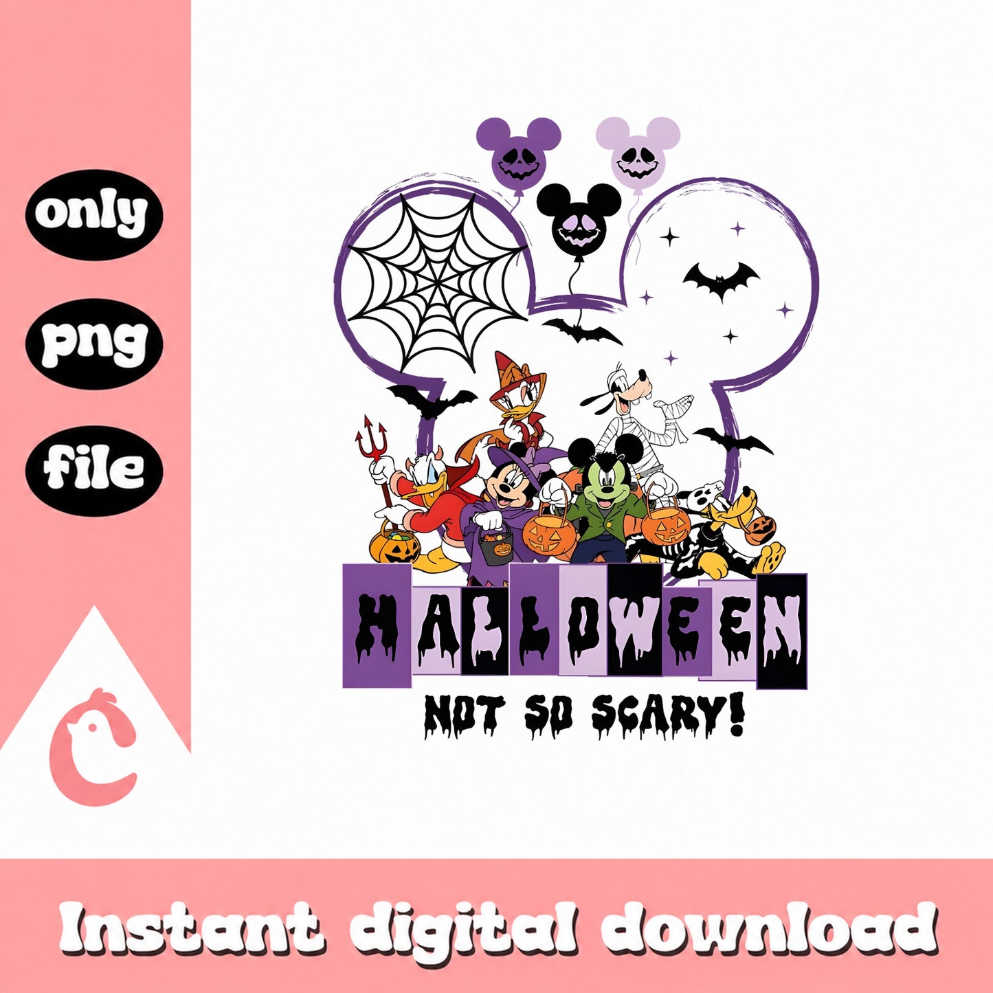 Mickey And Friends Halloween PNG, Disney Halloween Bundle, PNG