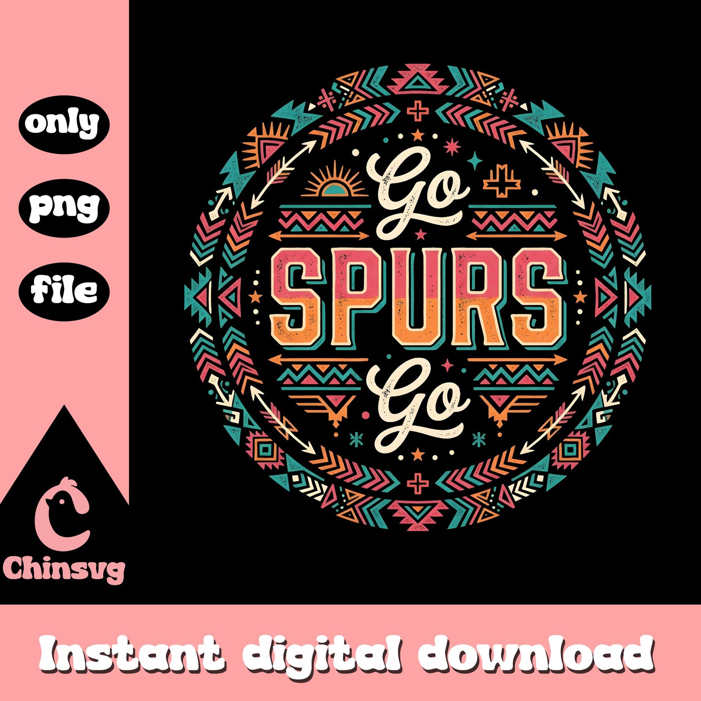 Go Spurs Go Aztec PNG, San Antonio Spurs PNG, Basketball PNG