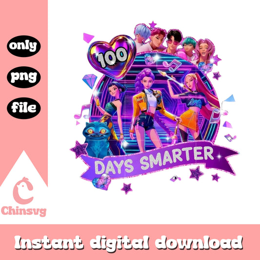 100 day smarter huntrix design png