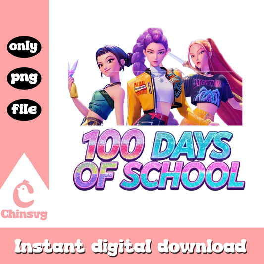 100 days of school huntrix png