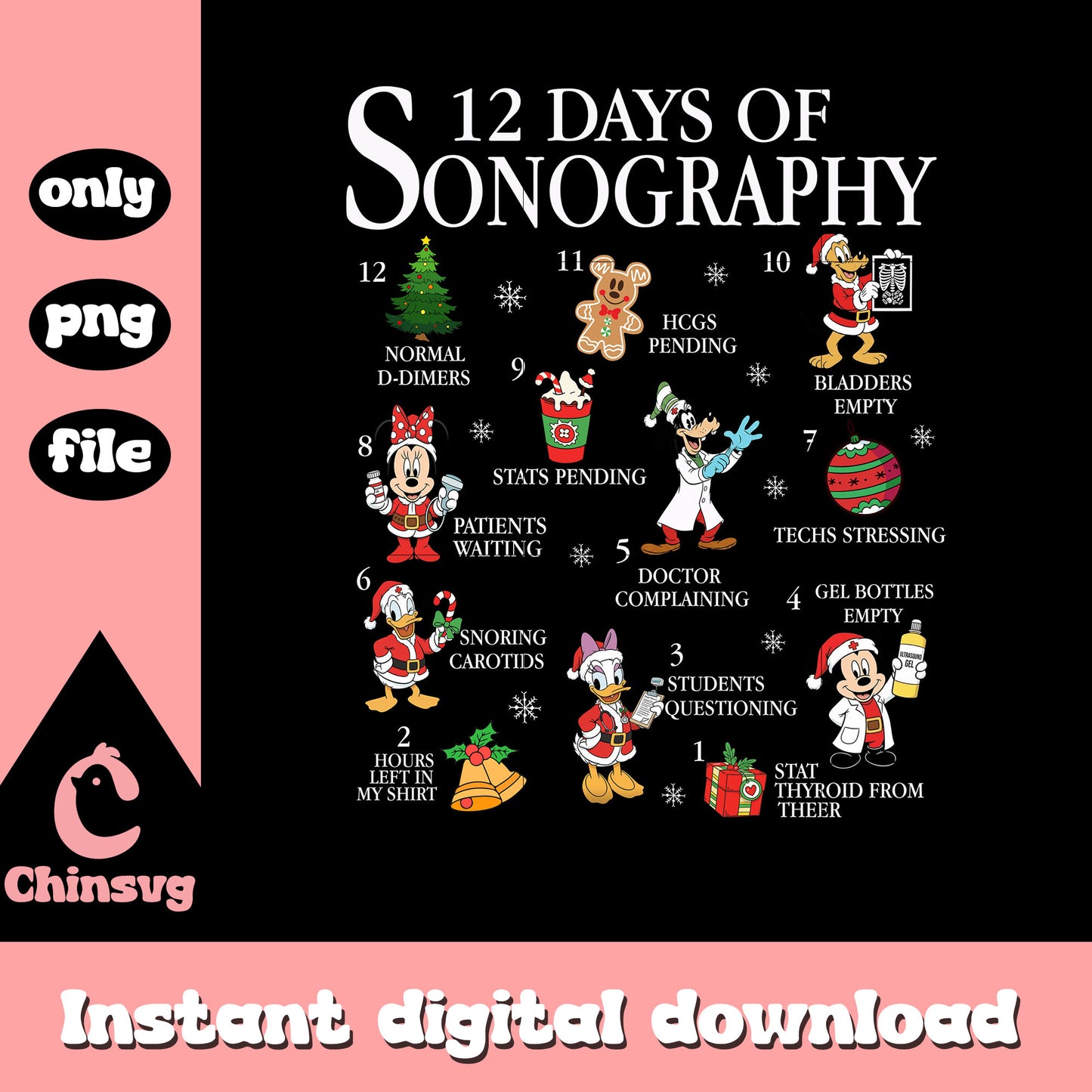 12 days of sonography mickey disney png, mickey friends png