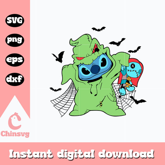 Stitch Oogie Boogie Svg, Halloween svg, digital download