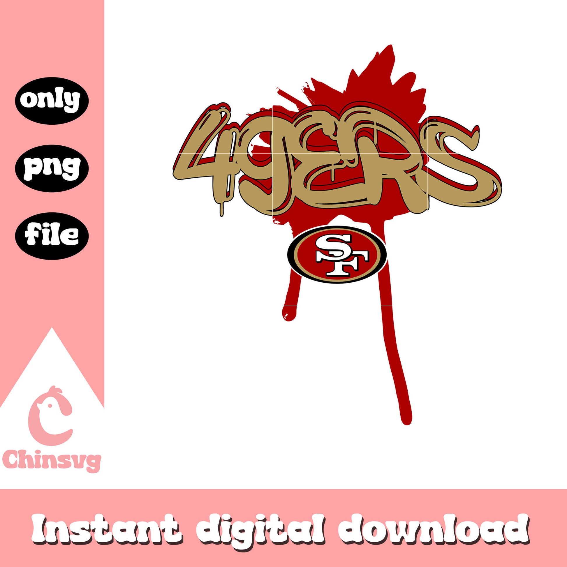 49ers logo nfl team png, San Francisco 49ers football png