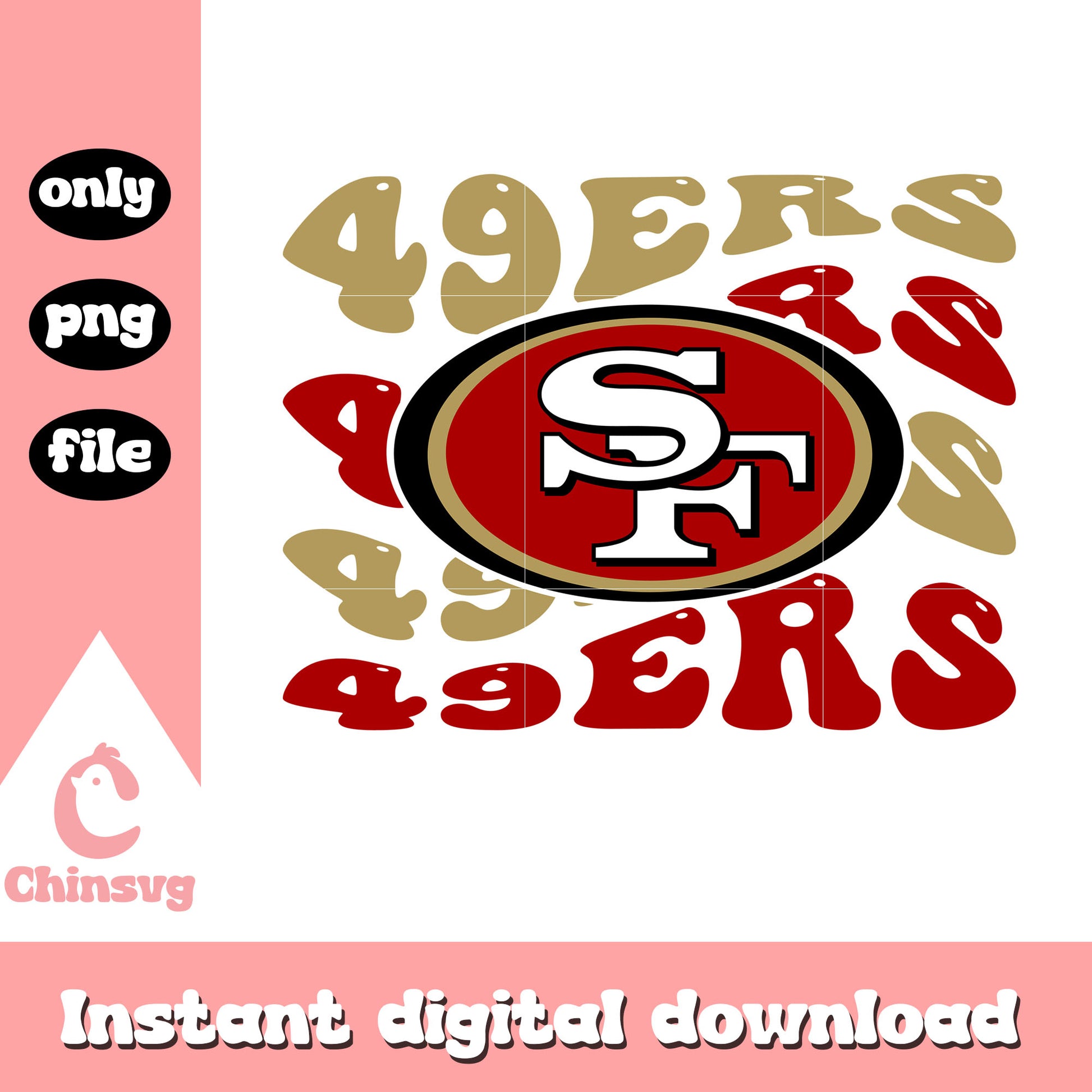49ers nfl team logo design png, San Francisco 49ers logo png
