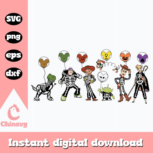 Toy story skeleton design svg, halloween svg
