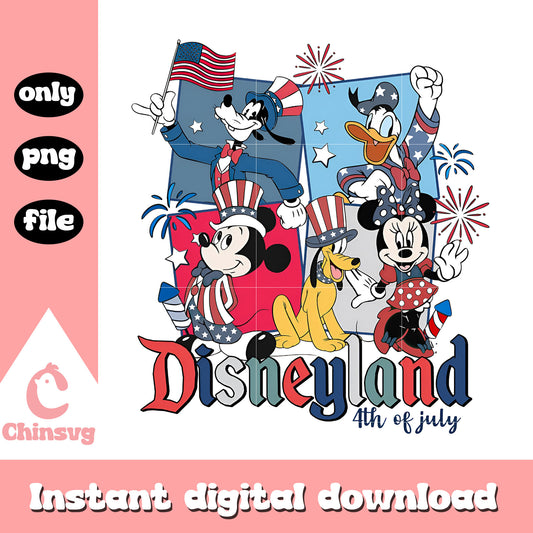 4th of July Mickey and Friends png, disneyland 4th of july png