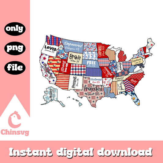 4th of july america map png, america flag png, freedom png