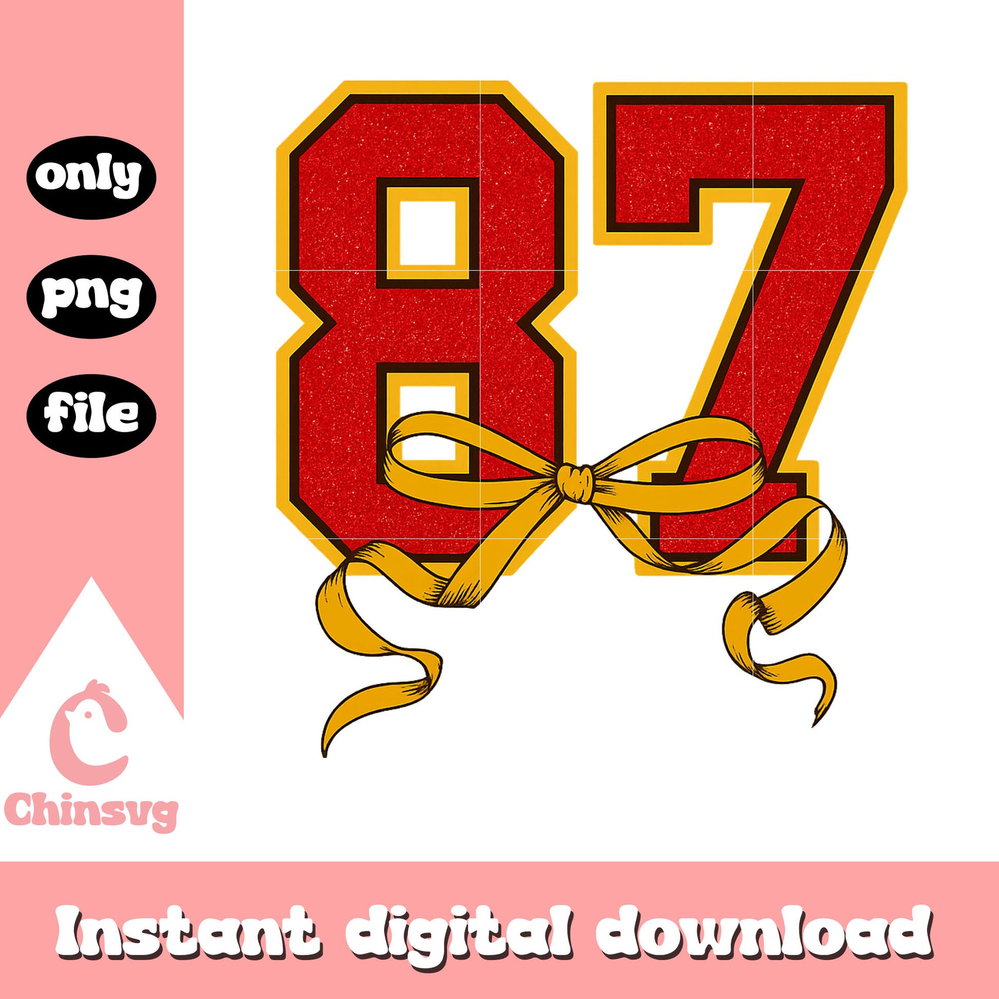 87 bow logo design png, Chiefs kelce png, engaged era png