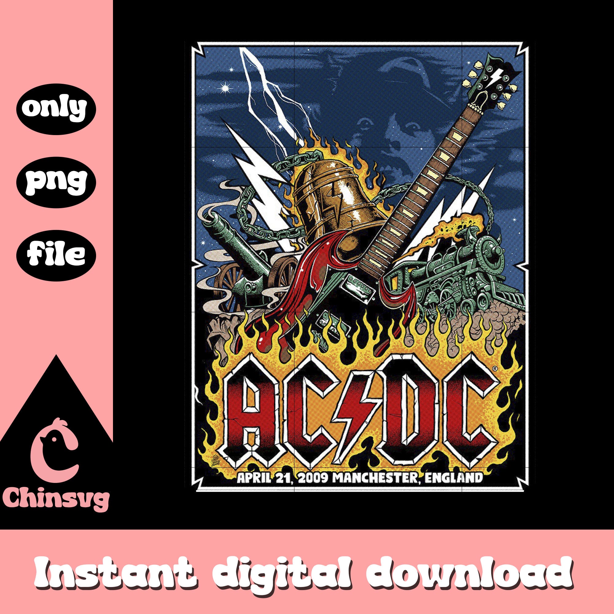 ACDC band poster concert design png, acdc member png, poster png – Chinsvg