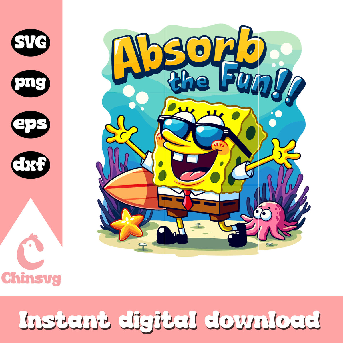 Absorb the fun spongbob character svg, SpongeBob SquarePants svg – Chinsvg