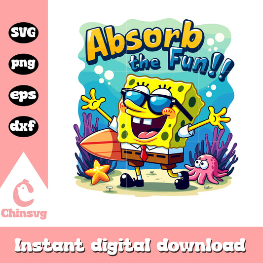 Absorb the fun spongbob character svg, SpongeBob SquarePants svg