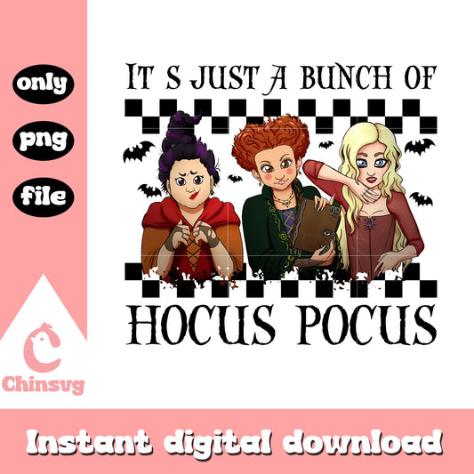 A bunch of  hocus pocus halloween png, sanderson sisters cartoon png