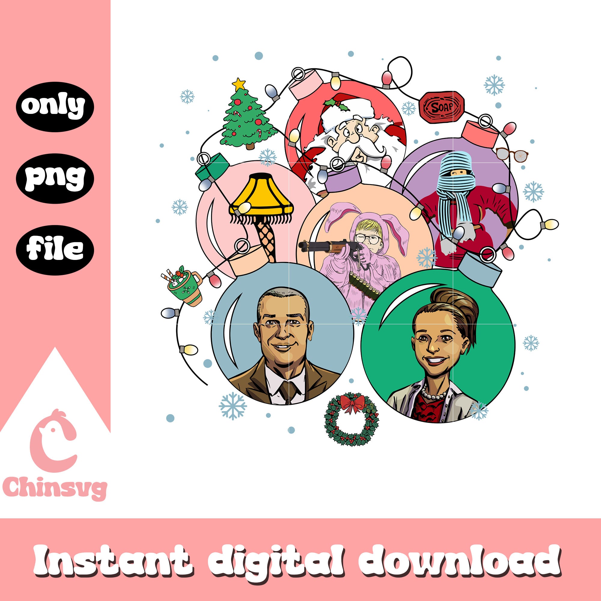 A christmas story characters png, christmas characters png - Chinsvg