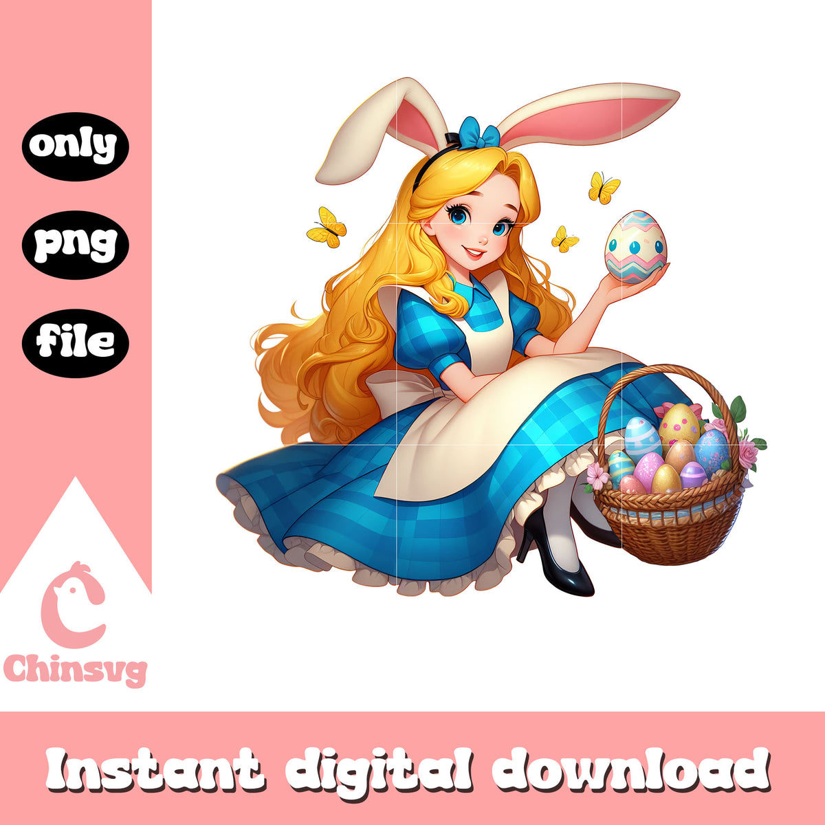 Easter Rabbit Alice Alice character bunny ears png, easter day png, disney easter png – Chinsvg