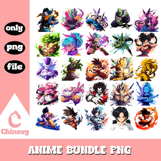 All characters on dragon ball bundle png