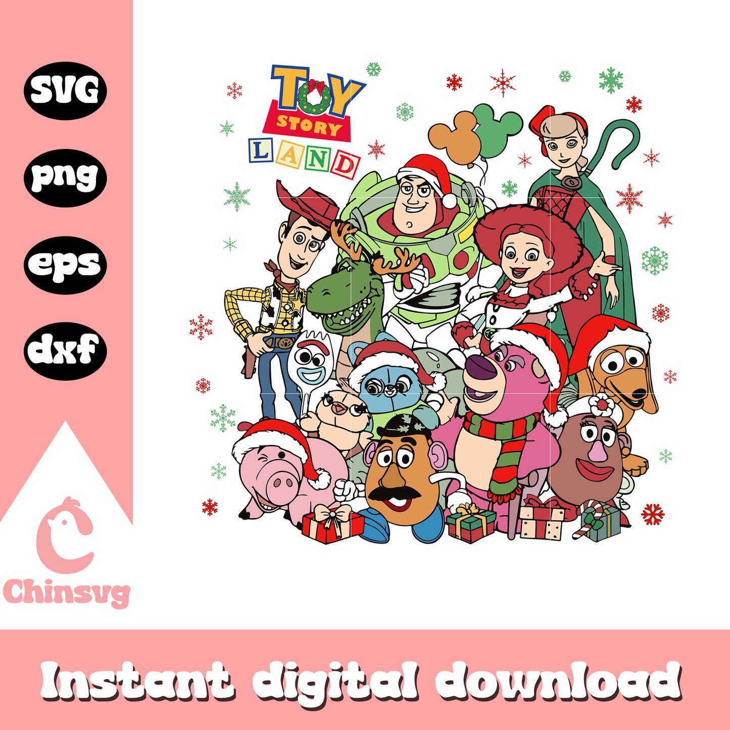 All characters of toy story movie svg, merry christmas svg