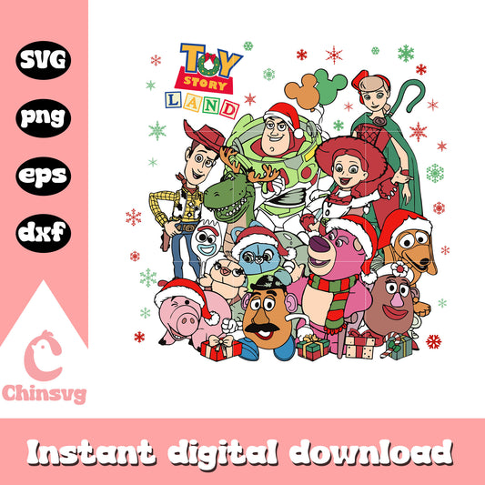 All characters of toy story movie svg, merry christmas svg