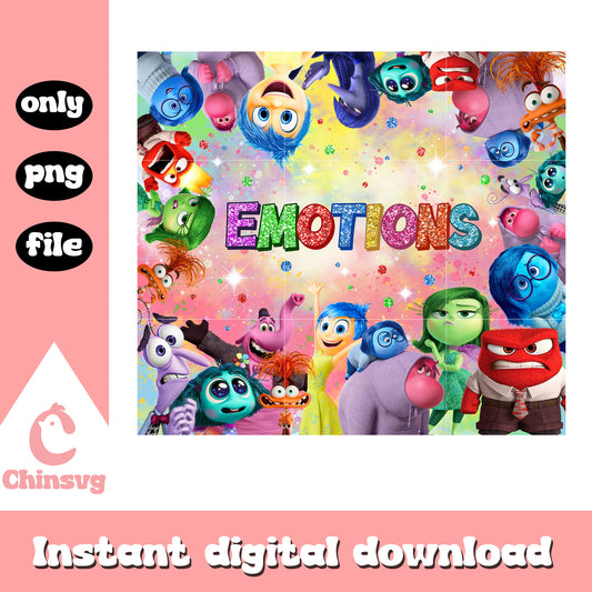 All emotions inside out disney tumbler png, inside out cinemas​​​​​ png
