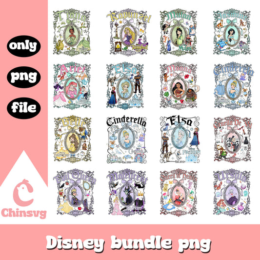 All princess on disney movies bundle png, disney princess png, movies png