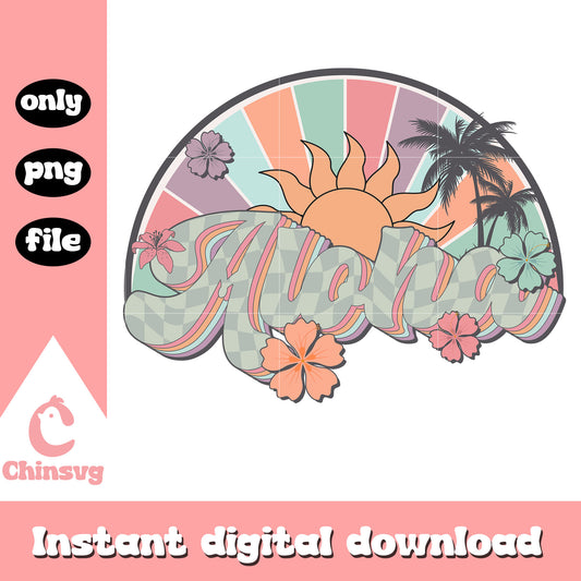 Aloha summer logo design png, summer logo png, summer holiday png