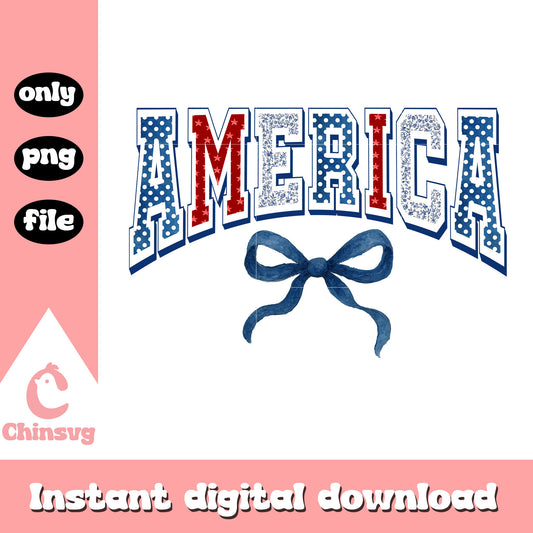 America bow design png, america png, happy 4th of july png