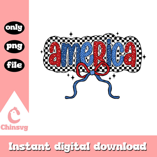 America coquette bow png, independence 4th of july png