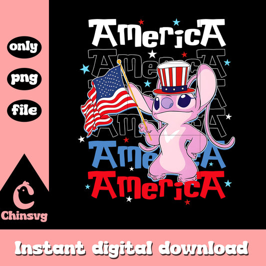 America day angel waving flag png, angel america flag png