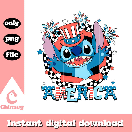 America day stitch peek out paper png, stitch peek out png