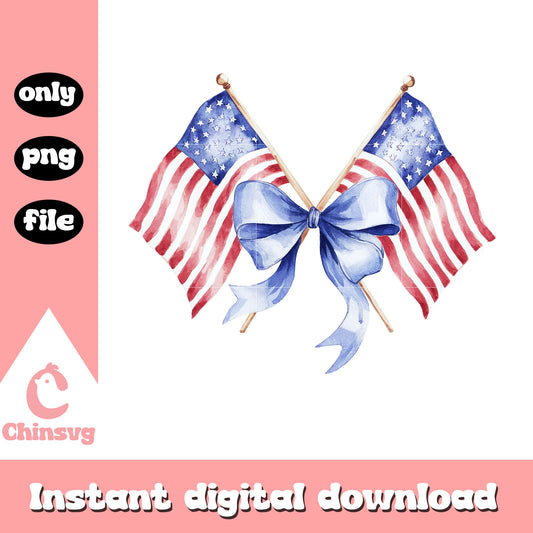 America flag bow design png, america flag​ png, 4th of july​ png