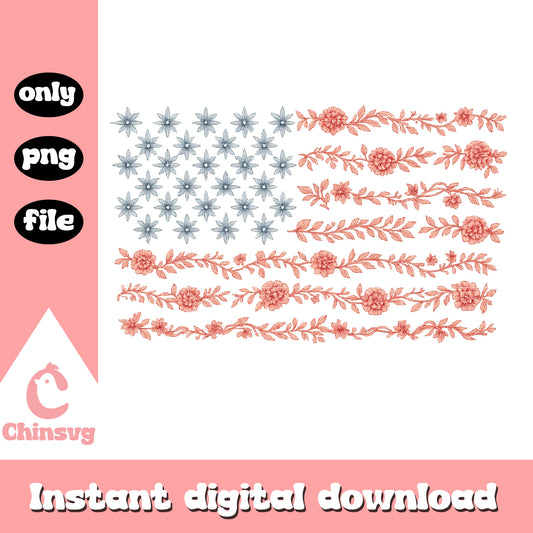 America flag flower design png, usa flag​ png, trending png
