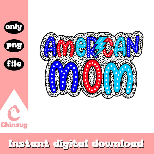 America mom font design png, america mom png, font design png