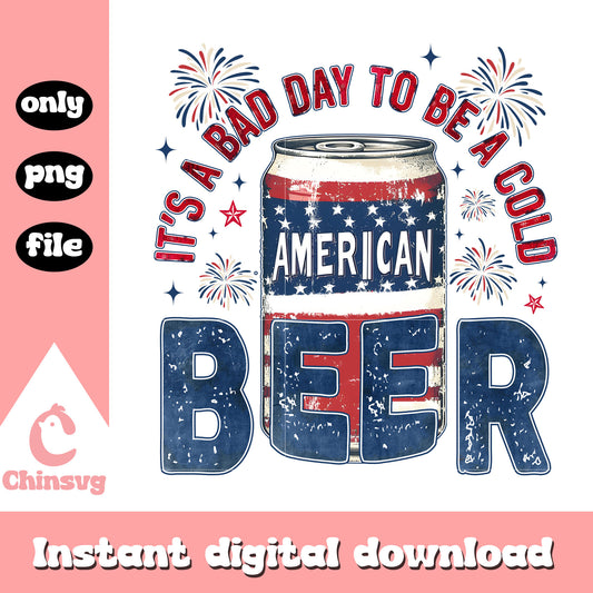 American beer can it a bad png, usa beer can be a cold png