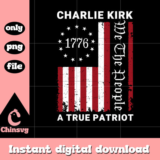 American flag charlie kirk design png, charlie kirk rip png
