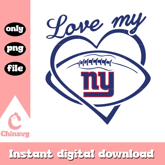 American football giants love my ny svg, giants nfl sport svg
