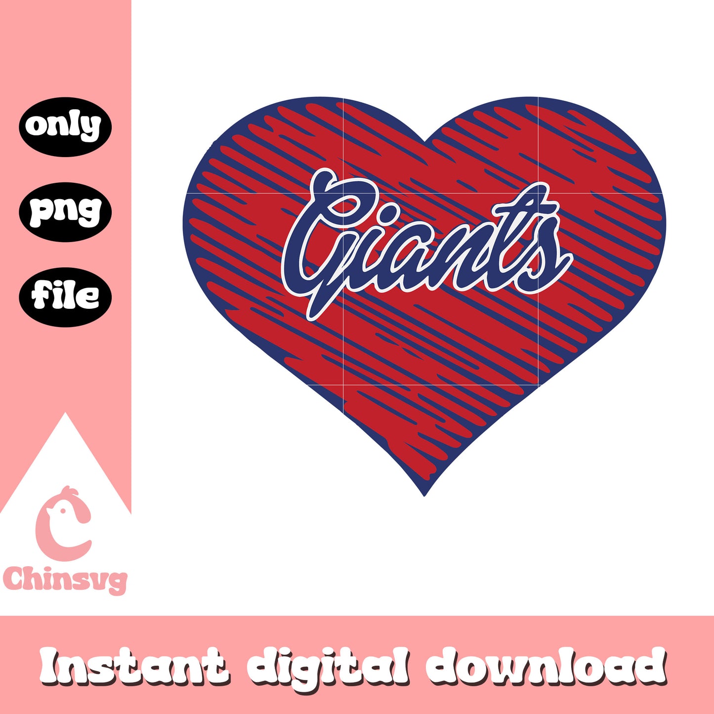 American football giants red heart design svg, giants nfl football svg