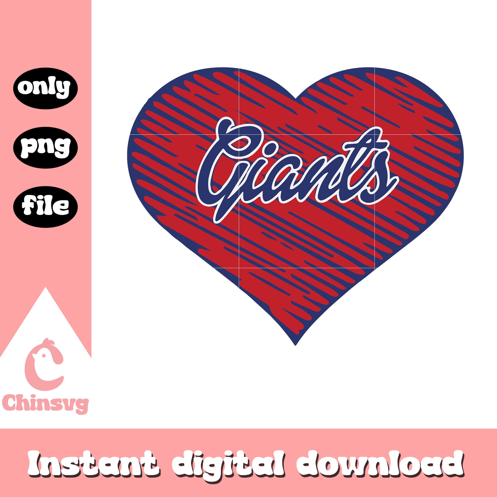 American football giants red heart design svg, giants nfl football svg