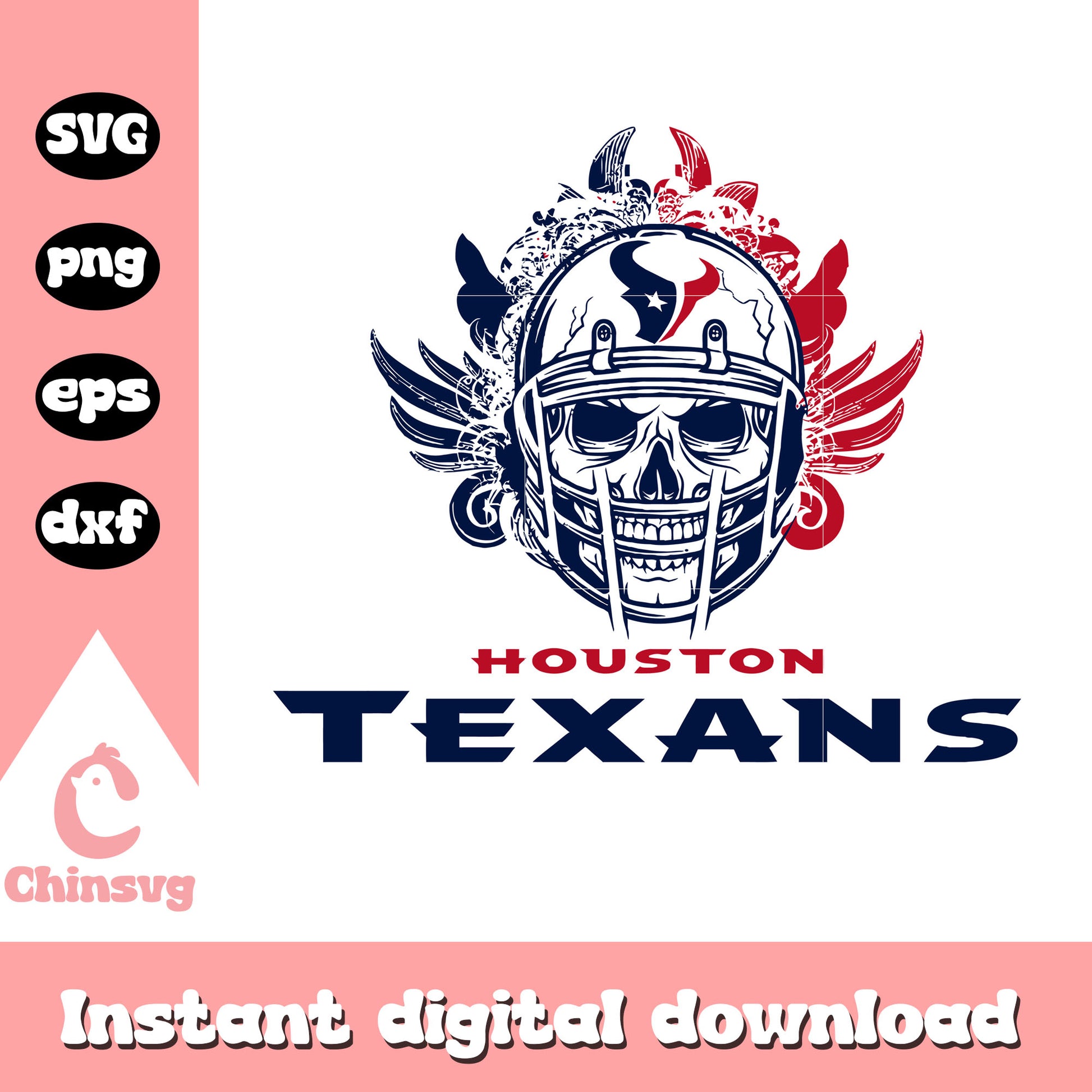 American football houston texans skull helmet logo svg, houston texans helmets svg