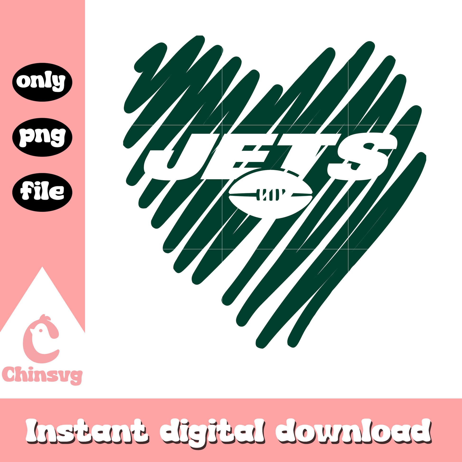 American football jets heart shape svg, ny jets logo svg