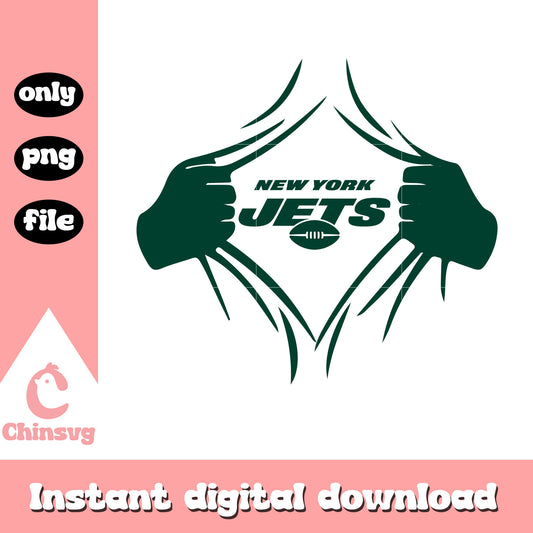 American football jets ny in my heart svg, ny jets new logo svg