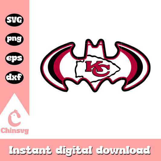 American football kansas city chiefs bat logo svg, kansas city chiefs logos svg