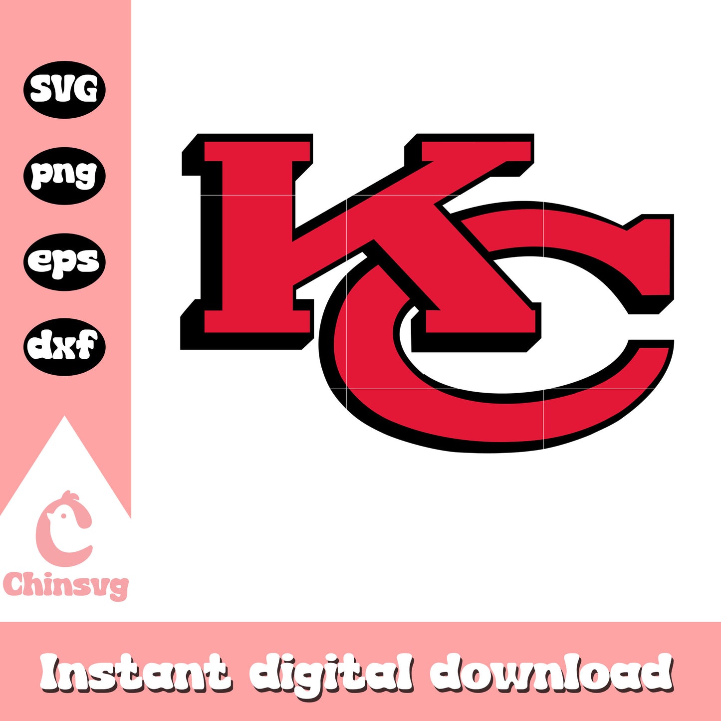 American football kansas city chiefs design svg, cool kansas city chiefs logo svg