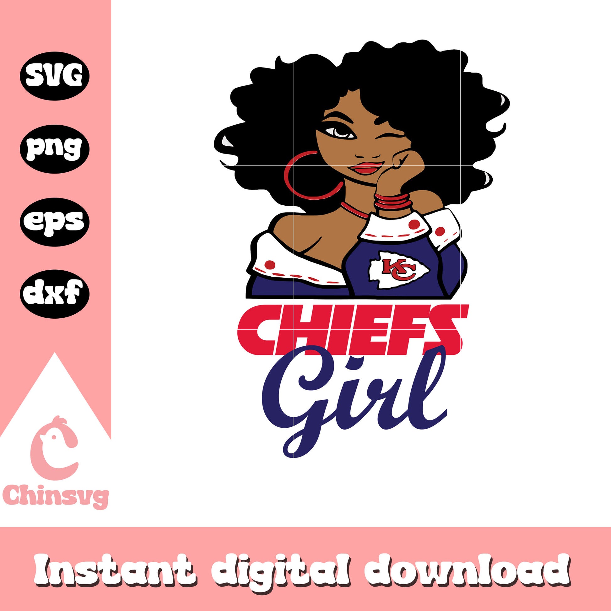 American football kansas city chiefs girl svg, kansas chiefs logo svg