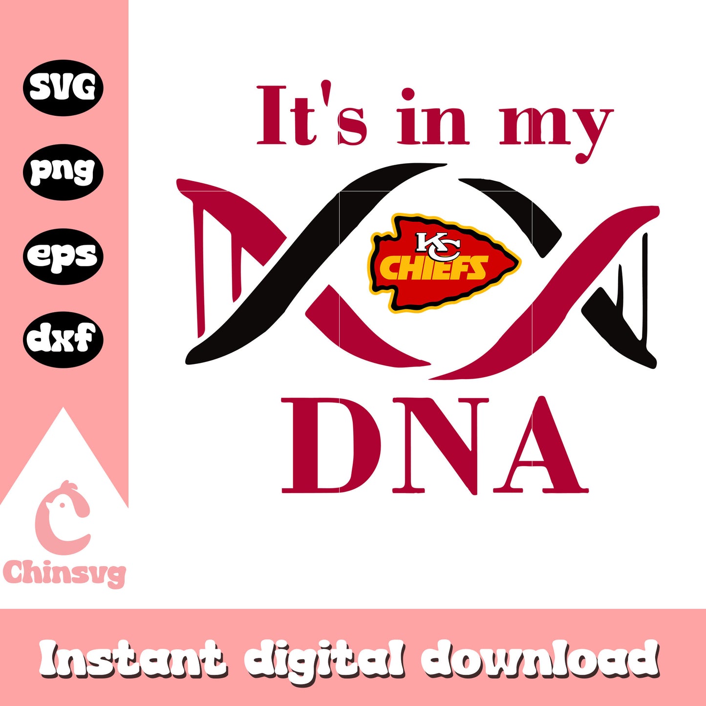 American football kansas city chiefs it's in my dna svg, logos kansas city svg