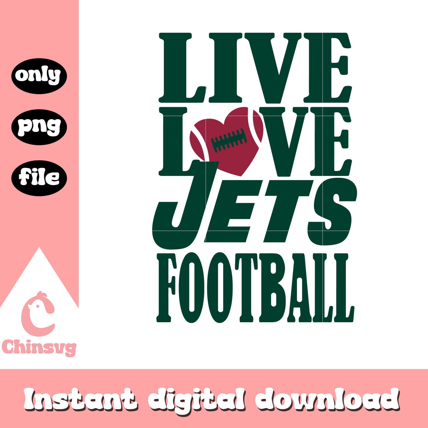 American football live love jets football svg, new new york jets logo svg