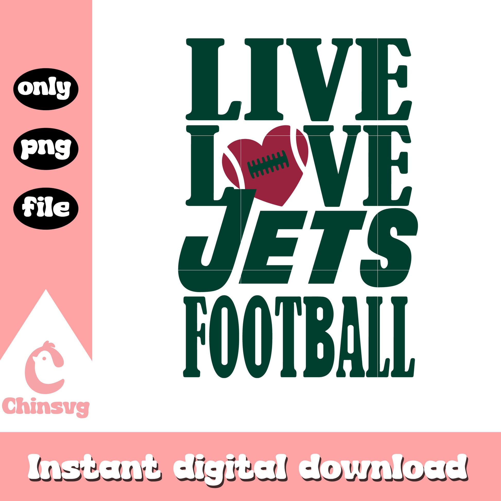 American football live love jets football svg, new new york jets logo svg