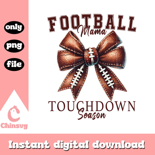 American football mama touchdown season design png, football png