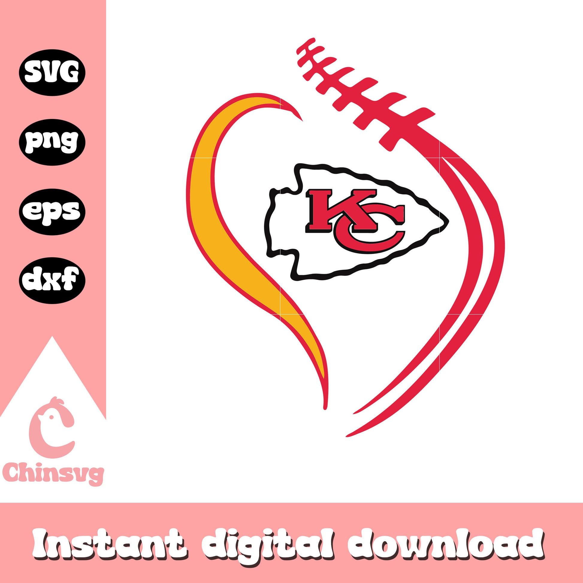 American football nfl kansas city chiefs logo svg, kansas city chiefs logo svg