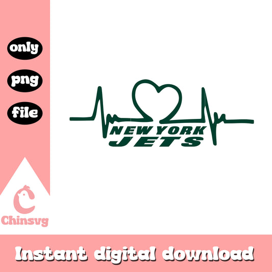 American football ny jets nfl heartbeat svg, jets nfl sport svg