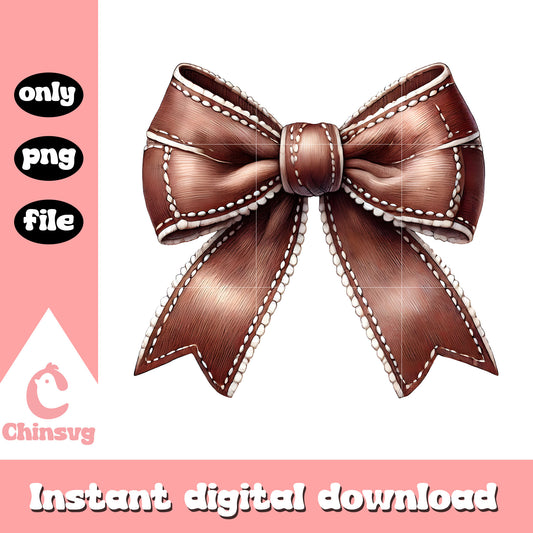American football ribbon design png, coquette bow png